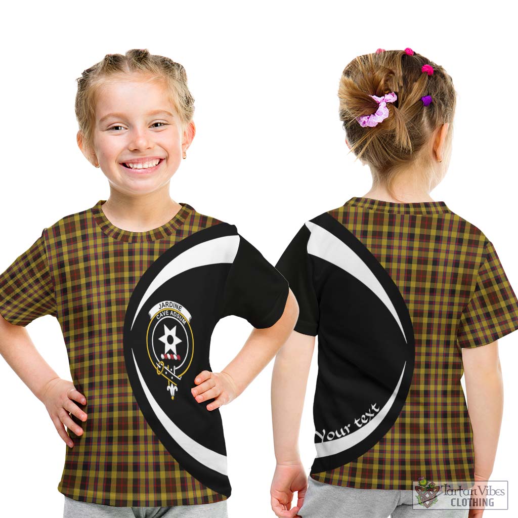 Jardine Tartan Kid T-Shirt with Family Crest Circle Style - Tartan Vibes Clothing