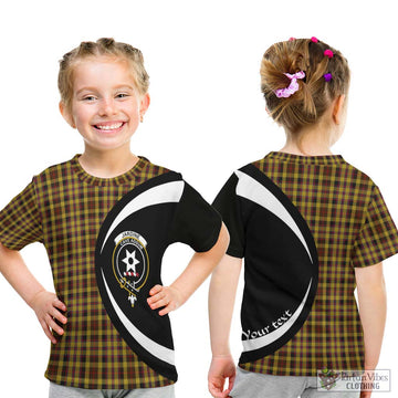 Jardine Tartan Kid T-Shirt with Family Crest Circle Style