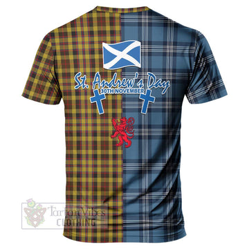 Jardine Tartan T-Shirt Happy St. Andrew's Day Half Tartan Style