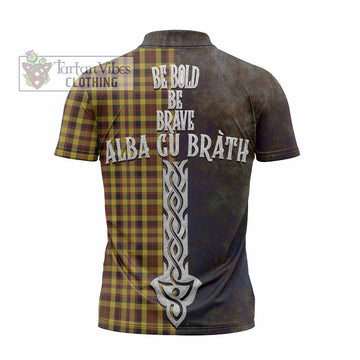 Jardine Tartan Family Crest Zipper Polo Shirt Alba Gu Brath Be Brave Lion Ancient Style - Tartan Vibes Clothing