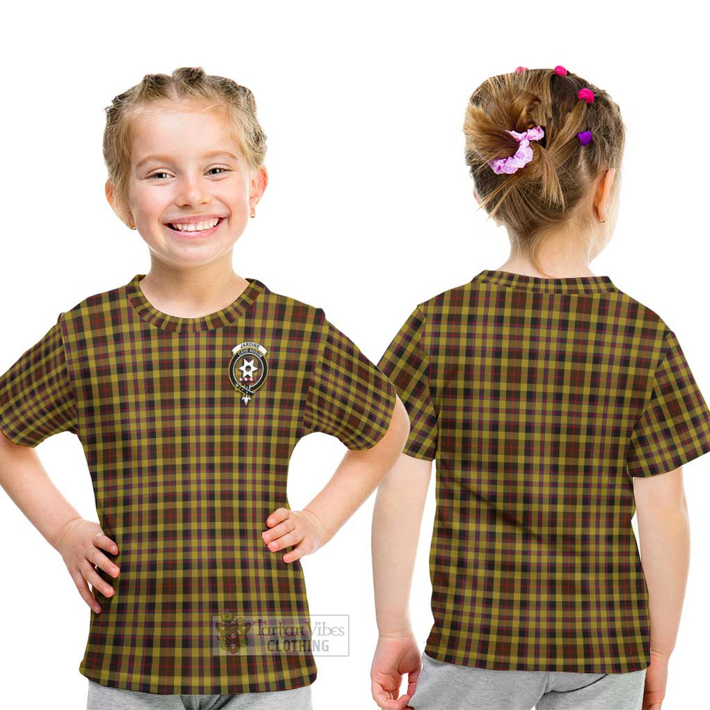 Jardine Tartan Kid T-Shirt with Family Crest - Tartanvibesclothing Shop