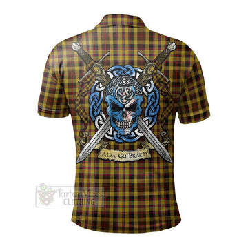 Jardine Tartan Polo Shirt with Family Crest Celtic Skull Style