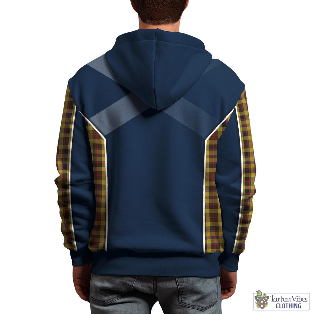 Tartan Vibes Clothing Jardine Tartan Hoodie with Family Crest and Scottish Thistle Vibes Sport Style