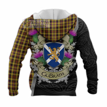 Jardine Tartan Family Crest Knitted Hoodie Lion Rampant Royal Thistle Shield Celtic Inspired - Tartan Vibes Clothing