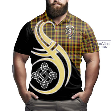 Jardine Tartan Polo Shirt with Family Crest and Celtic Symbol Style