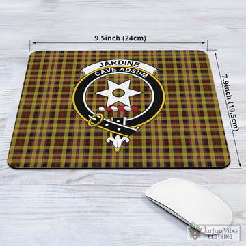 Jardine Tartan Mouse Pad with Family Crest