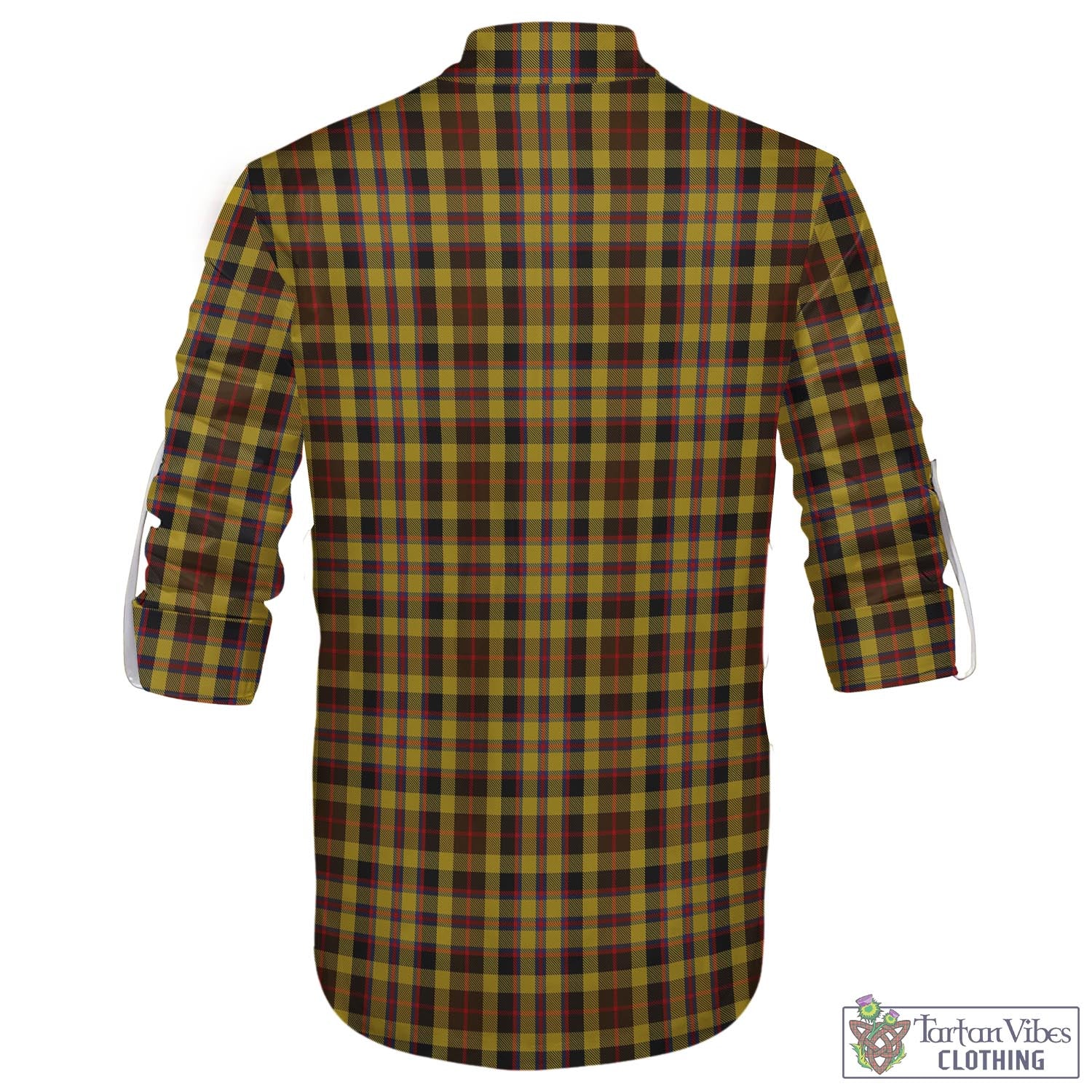 Tartan Vibes Clothing Jardine Tartan Men's Scottish Traditional Jacobite Ghillie Kilt Shirt with Family Crest