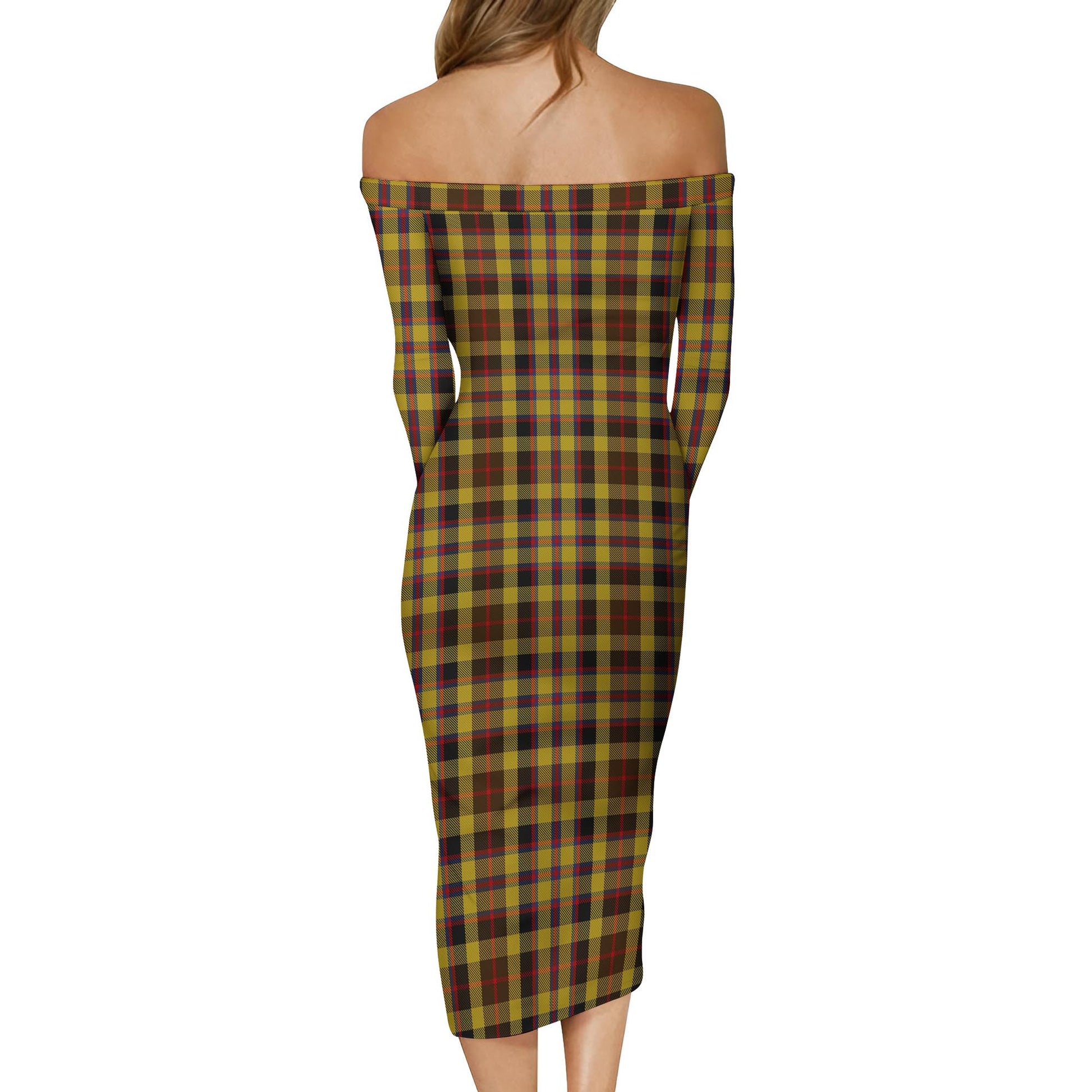 Jardine Tartan Off Shoulder Lady Dress - Tartanvibesclothing