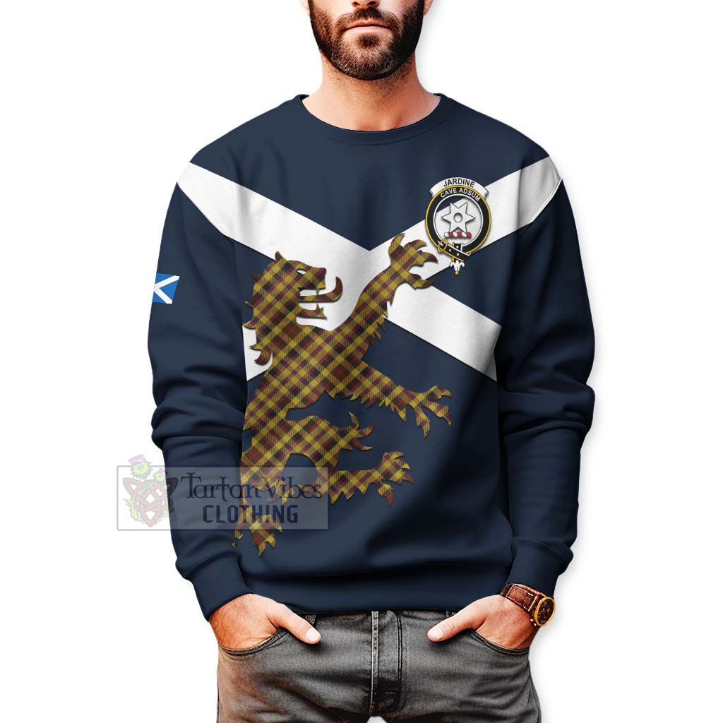 Tartan Vibes Clothing Jardine Tartan Lion Rampant Sweatshirt – Proudly Display Your Heritage with Alba Gu Brath and Clan Name