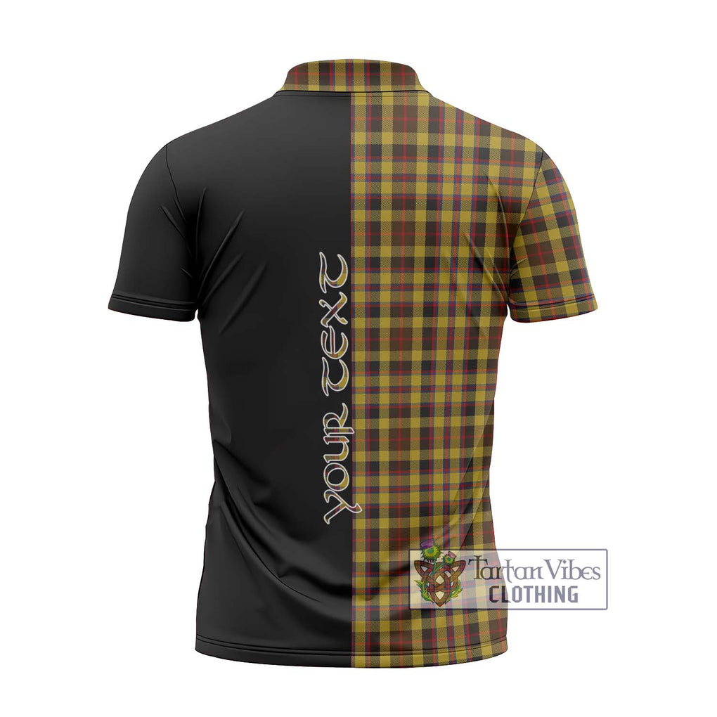 Jardine Tartan Zipper Polo Shirt with Family Crest and Half Of Me Style - Tartanvibesclothing Shop