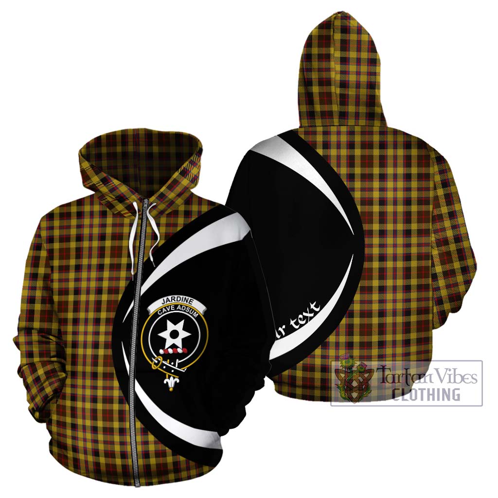 Tartan Vibes Clothing Jardine Tartan Hoodie with Family Crest Circle Style