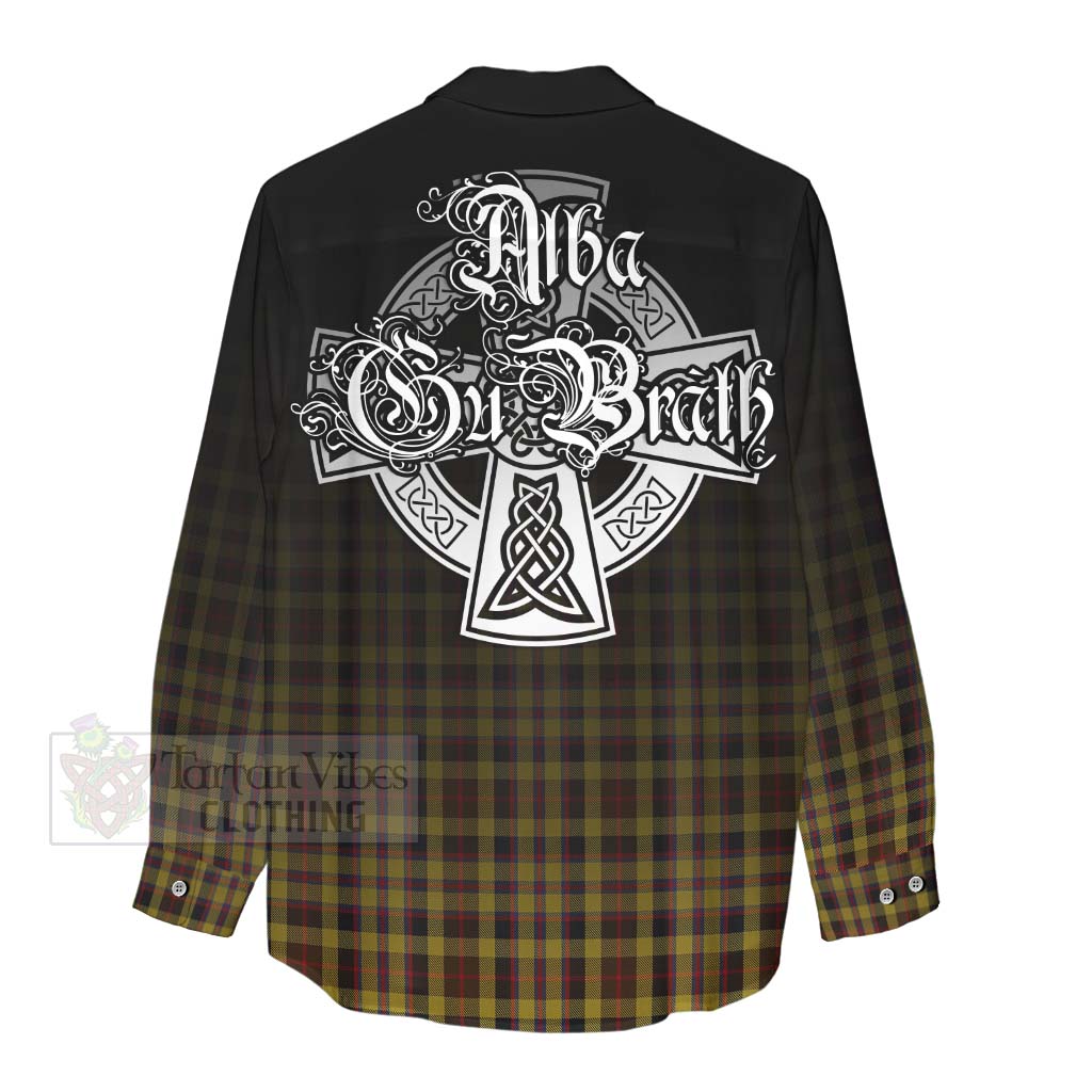 Tartan Vibes Clothing Jardine Tartan Women's Casual Shirt Featuring Alba Gu Brath Family Crest Celtic Inspired