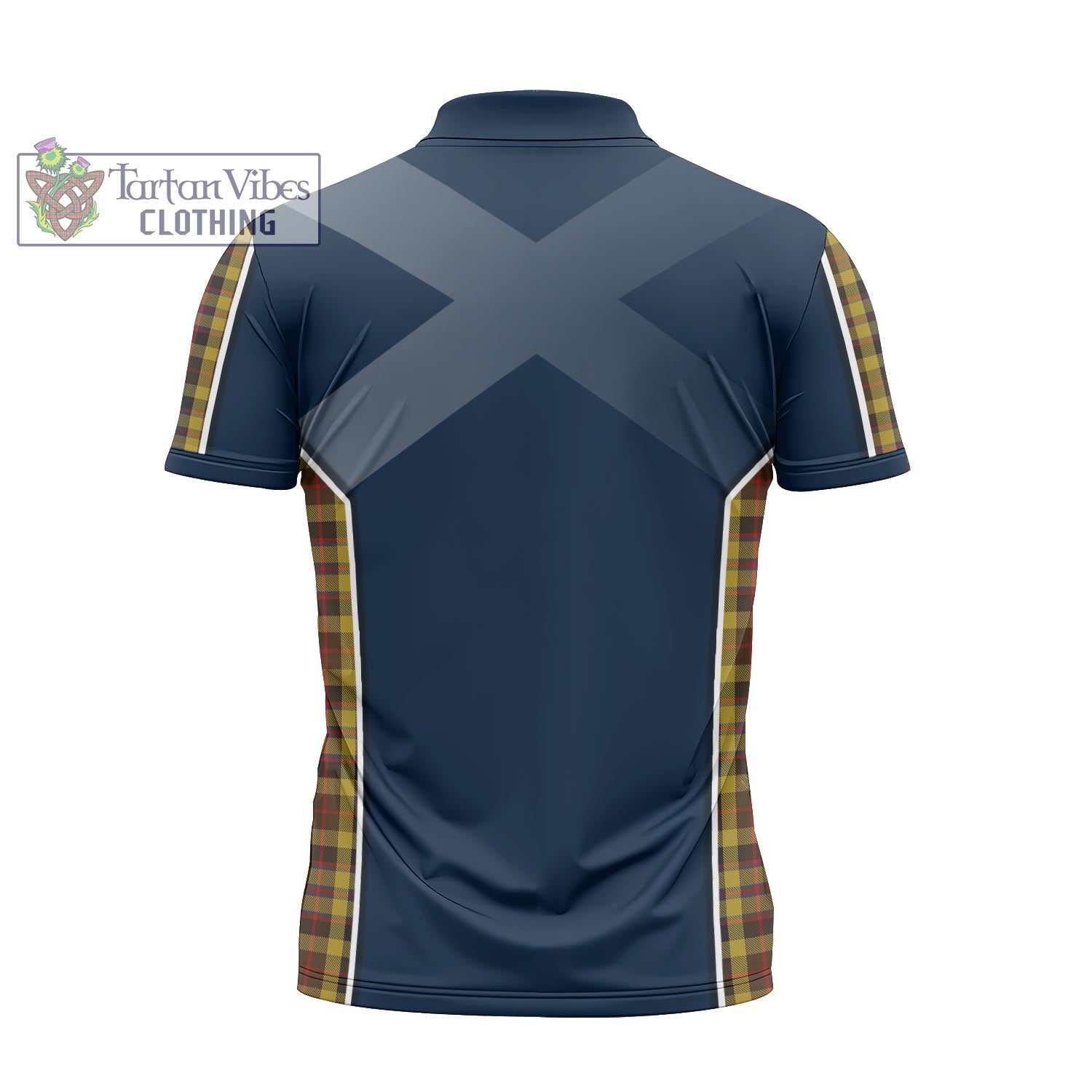 Tartan Vibes Clothing Jardine Tartan Zipper Polo Shirt with Family Crest and Scottish Thistle Vibes Sport Style