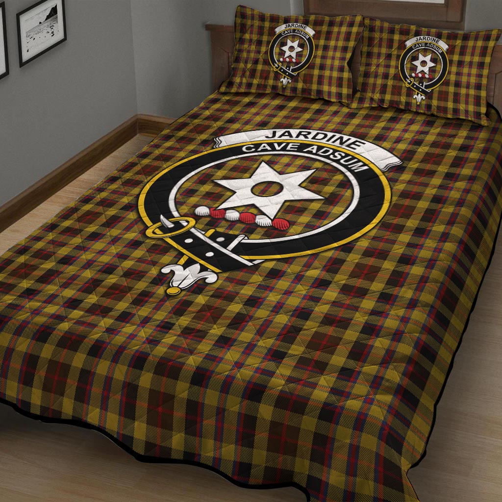 Jardine Tartan Quilt Bed Set with Family Crest - Tartan Vibes Clothing