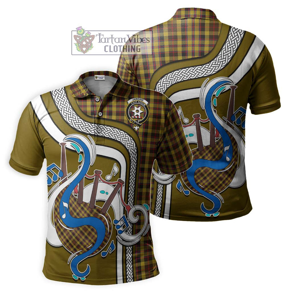 Tartan Vibes Clothing Jardine Tartan Polo Shirt with Epic Bagpipe Style