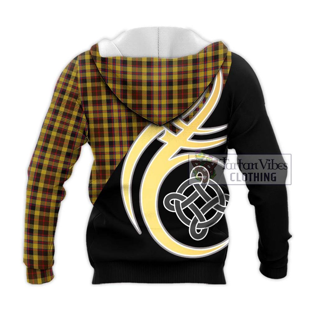 Jardine Tartan Knitted Hoodie with Family Crest and Celtic Symbol Style - Tartan Vibes Clothing