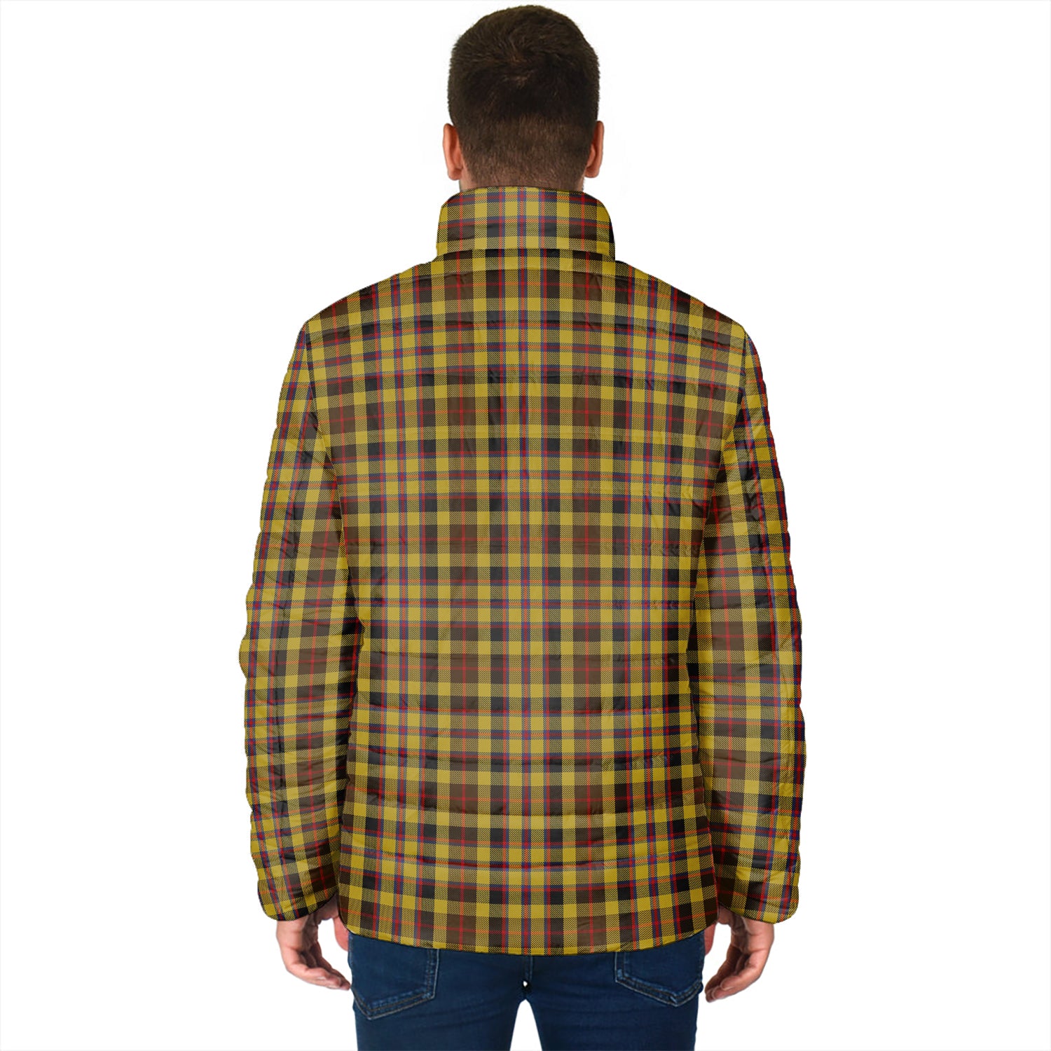 Jardine Tartan Padded Jacket with Family Crest - Tartan Vibes Clothing