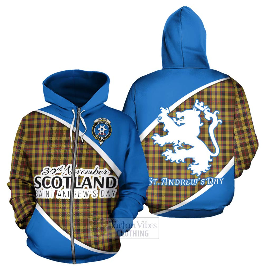 Tartan Vibes Clothing Jardine Family Crest Tartan Hoodie Celebrate Saint Andrew's Day in Style