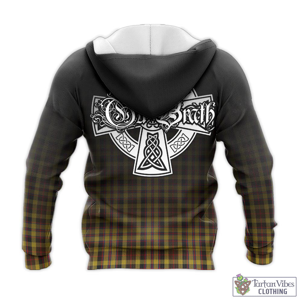 Tartan Vibes Clothing Jardine Tartan Knitted Hoodie Featuring Alba Gu Brath Family Crest Celtic Inspired