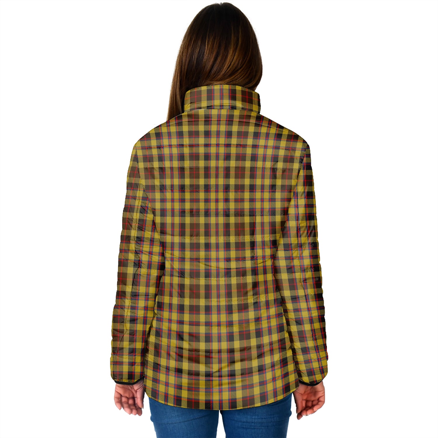 Jardine Tartan Padded Jacket with Family Crest - Tartan Vibes Clothing