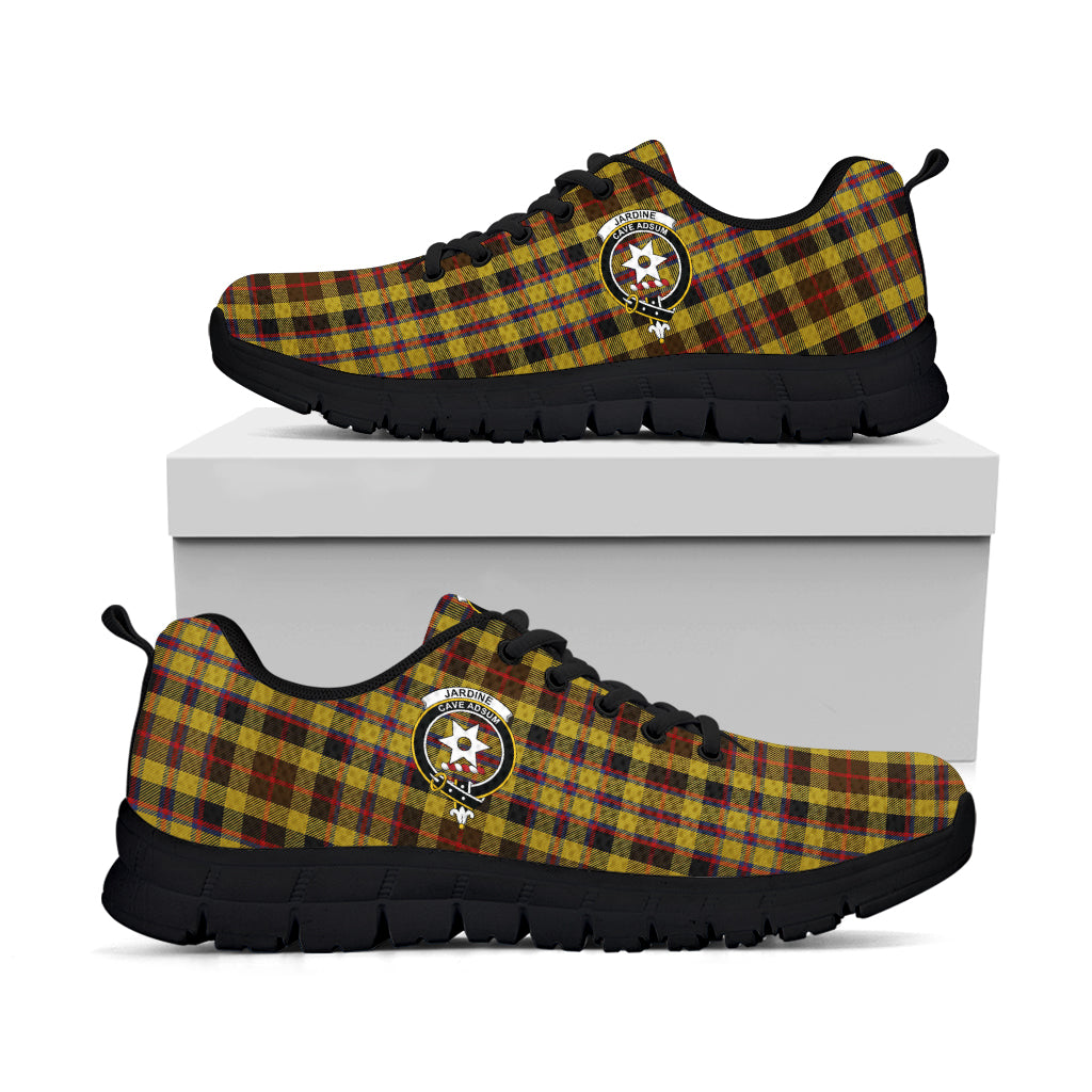 Jardine Tartan Sneakers with Family Crest - Tartan Vibes Clothing