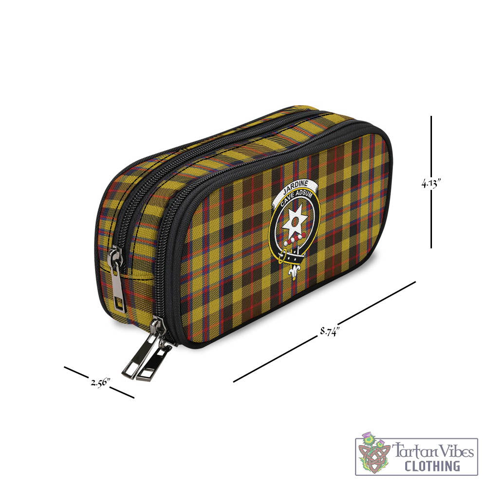 Tartan Vibes Clothing Jardine Tartan Pen and Pencil Case with Family Crest