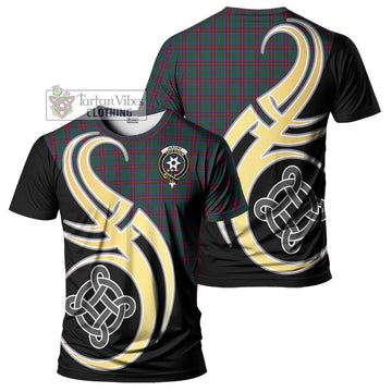 Jardine Dress Tartan T-Shirt with Family Crest and Celtic Symbol Style