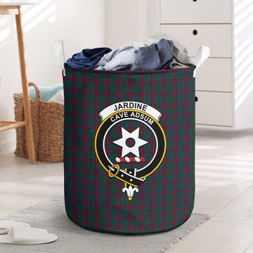 Jardine Dress Tartan Laundry Basket with Family Crest