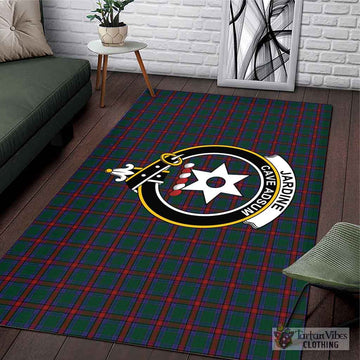 Jardine Dress Tartan Area Rug with Family Crest