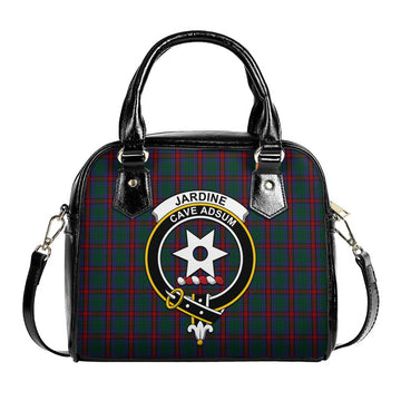 Jardine Dress Tartan Shoulder Handbags with Family Crest