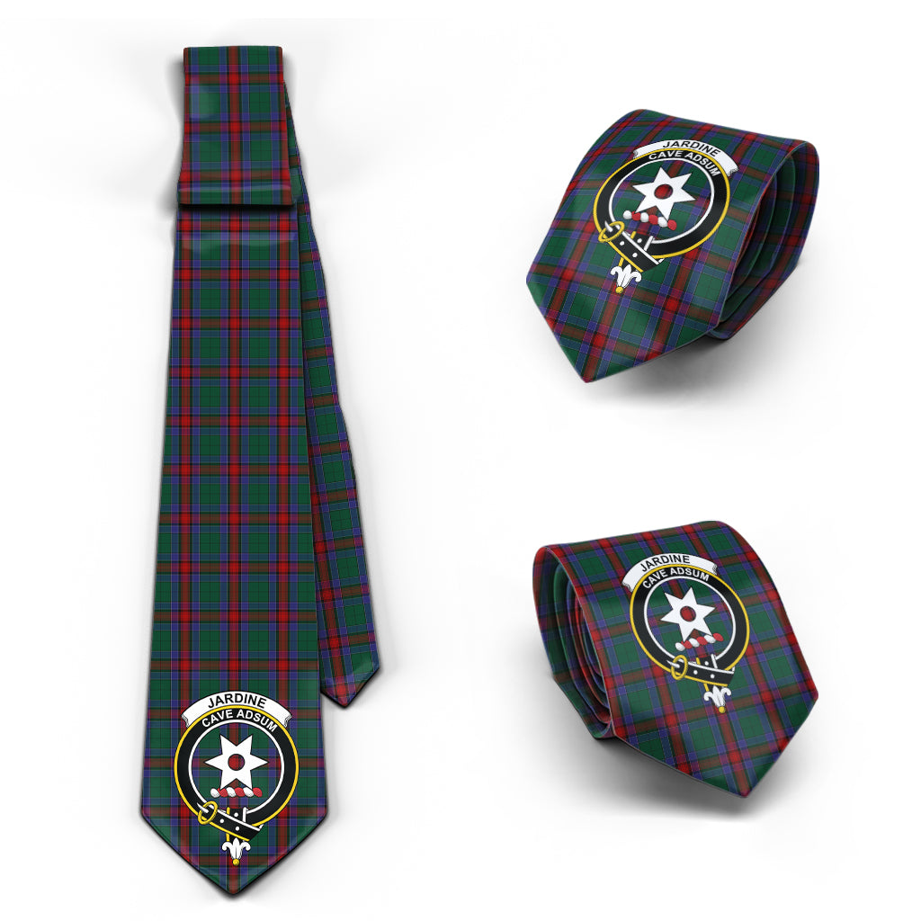 Jardine Dress Tartan Classic Necktie with Family Crest Necktie One Size - Tartan Vibes Clothing