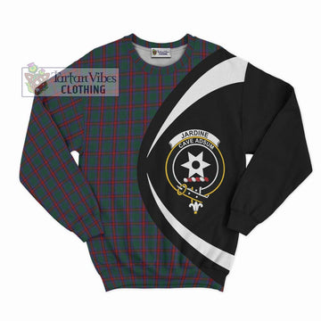 Jardine Dress Tartan Sweatshirt with Family Crest Circle Style