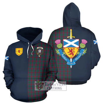 Jardine Dress Tartan Hoodie Alba with Scottish Lion Royal Arm Half Style