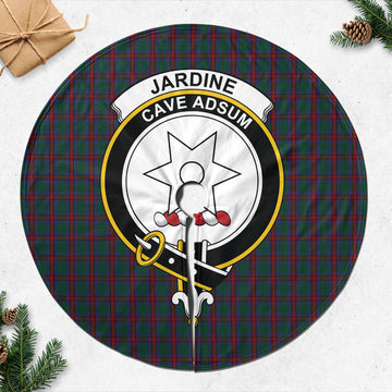 Jardine Dress Tartan Christmas Tree Skirt with Family Crest