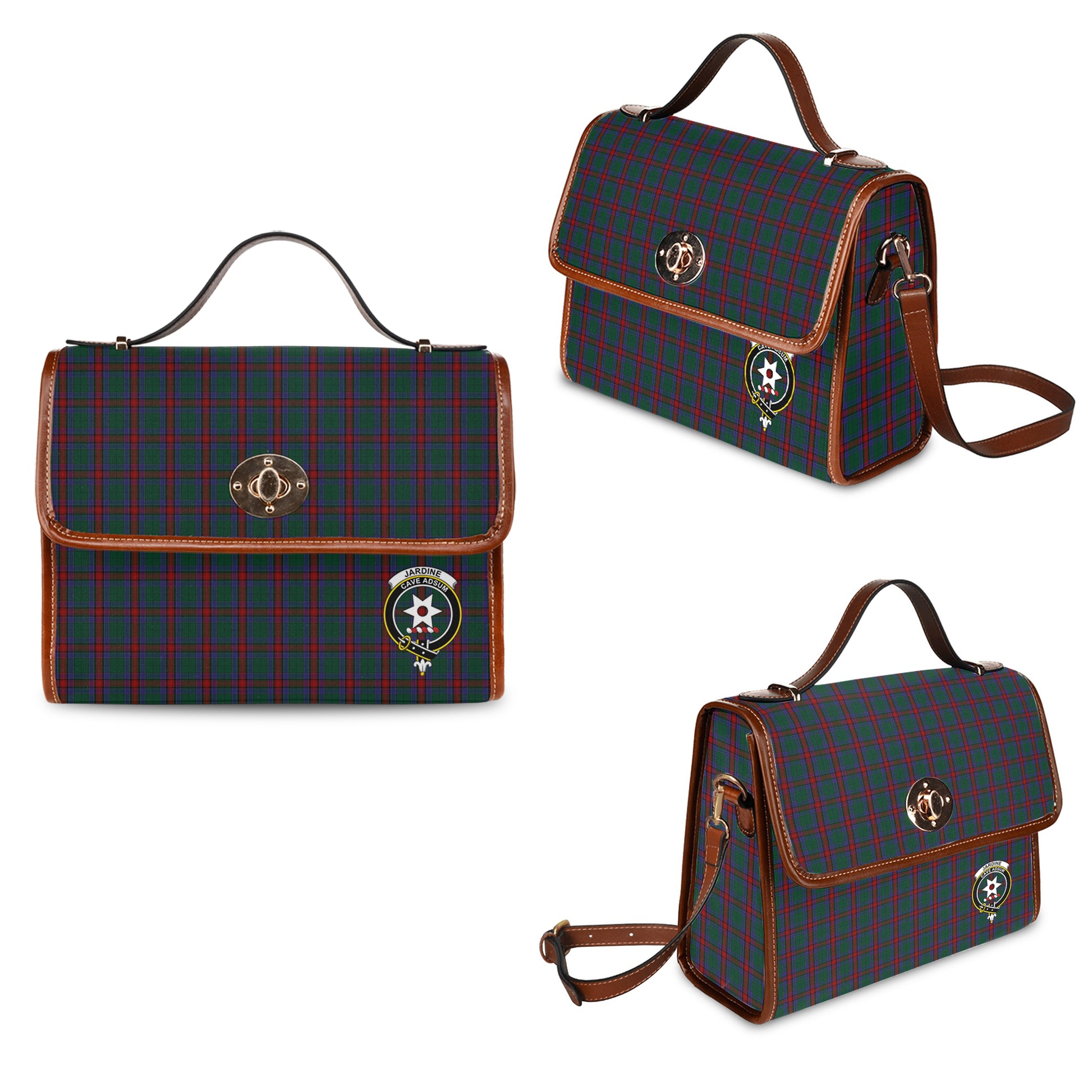 jardine-dress-tartan-leather-strap-waterproof-canvas-bag-with-family-crest