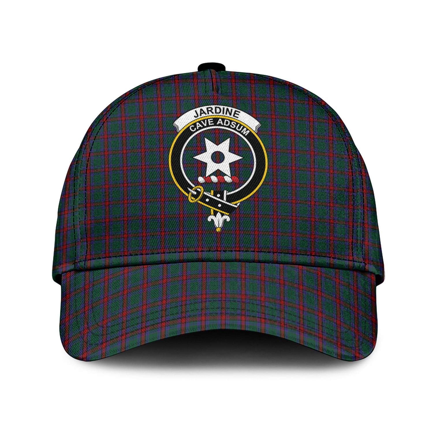 Jardine Dress Tartan Classic Cap with Family Crest Classic Cap Universal Fit - Tartan Vibes Clothing