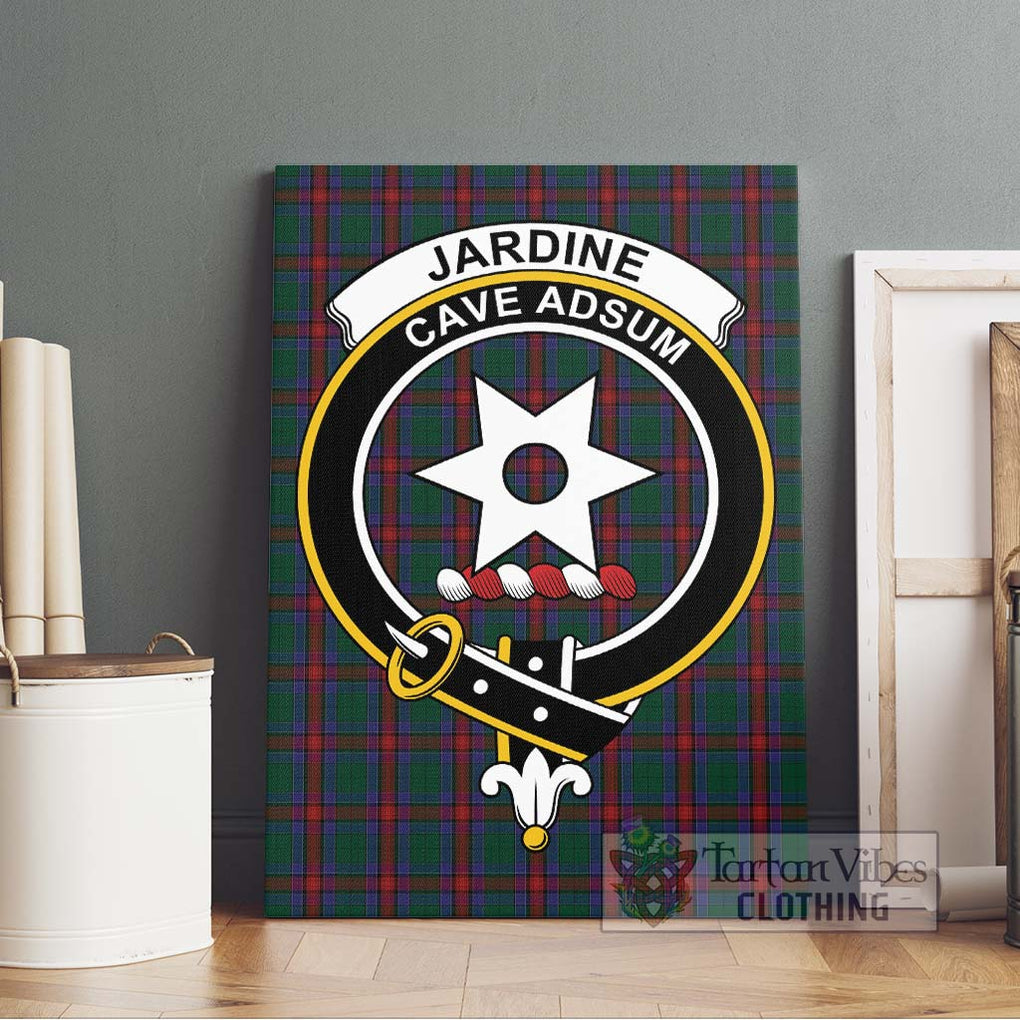 Jardine Dress Tartan Canvas Print Wall Art with Family Crest Without Frame - Tartan Vibes Clothing