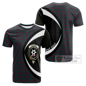 Jardine Dress Tartan Cotton T-shirt with Family Crest Circle Style