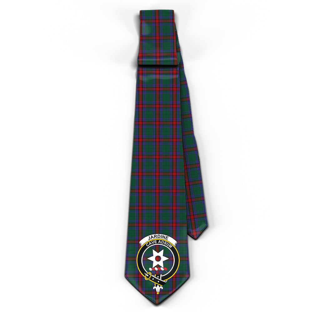 Jardine Dress Tartan Classic Necktie with Family Crest - Tartan Vibes Clothing