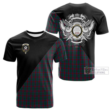 Jardine Dress Tartan Cotton T-shirt with Family Crest and Military Logo Style