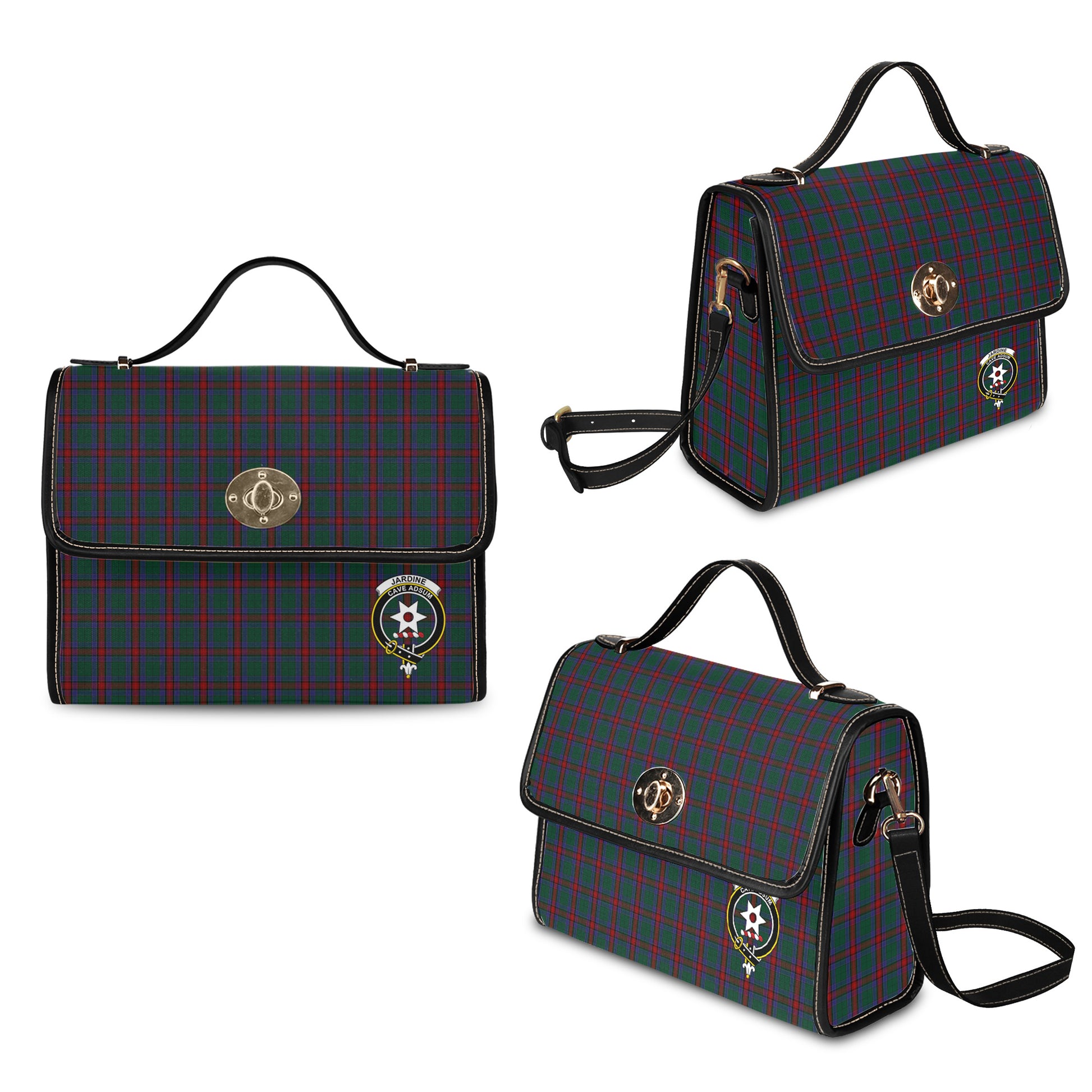 jardine-dress-tartan-leather-strap-waterproof-canvas-bag-with-family-crest