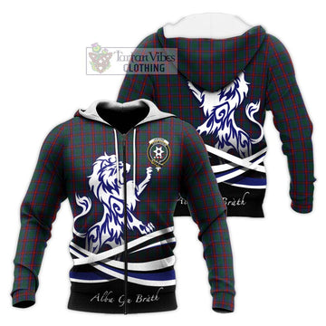 Jardine Dress Tartan Knitted Hoodie with Alba Gu Brath Regal Lion Emblem