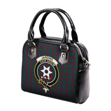 Jardine Dress Tartan Shoulder Handbags with Family Crest