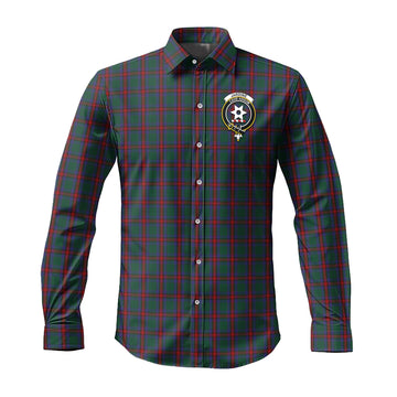 Jardine Dress Tartan Long Sleeve Button Up Shirt with Family Crest