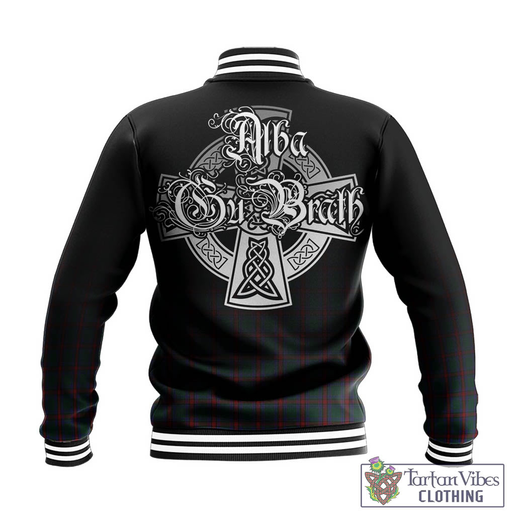 Tartan Vibes Clothing Jardine Dress Tartan Baseball Jacket Featuring Alba Gu Brath Family Crest Celtic Inspired