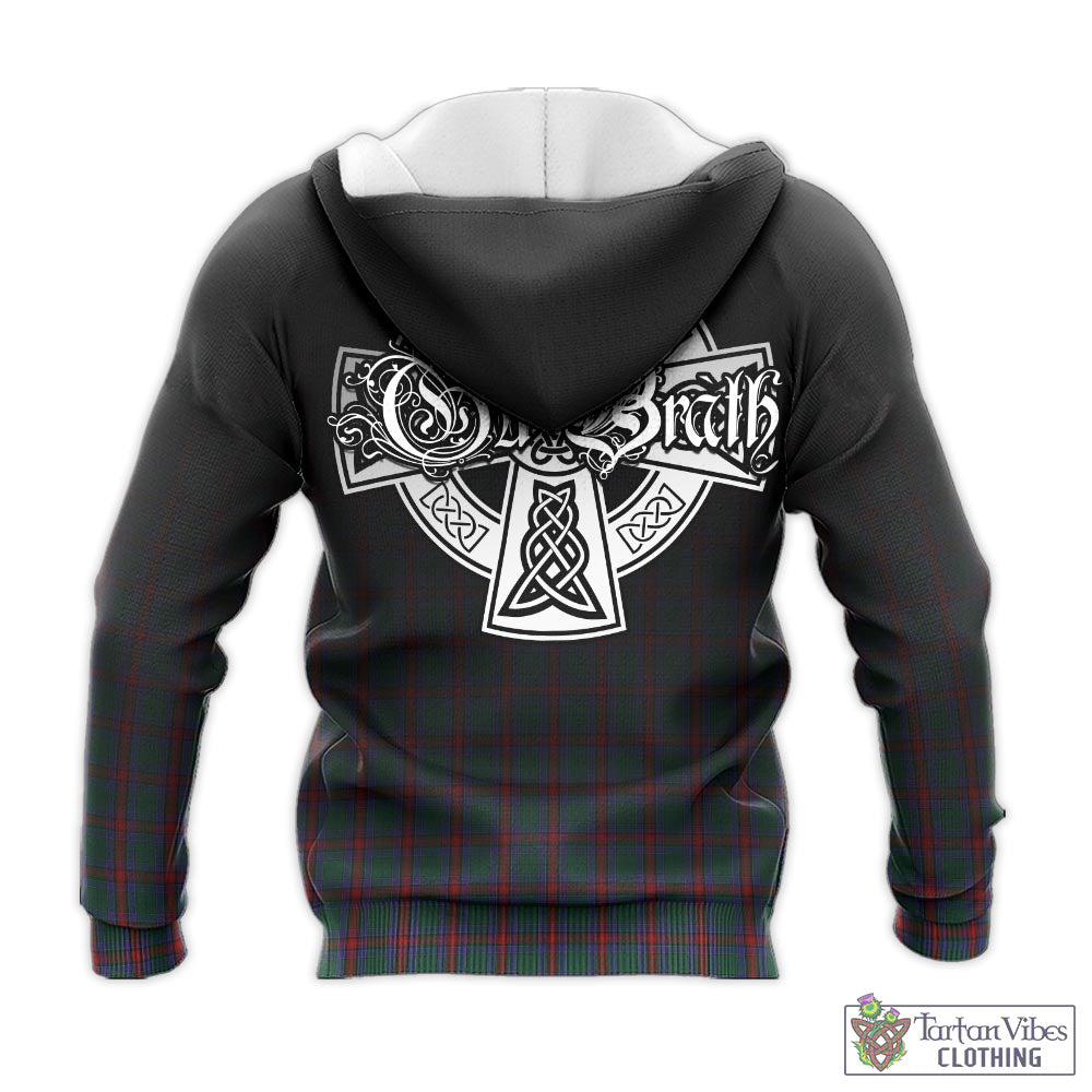 Tartan Vibes Clothing Jardine Dress Tartan Knitted Hoodie Featuring Alba Gu Brath Family Crest Celtic Inspired