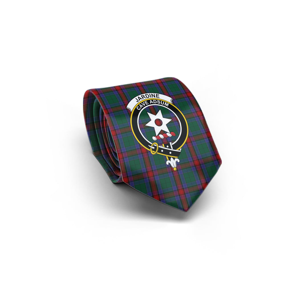 Jardine Dress Tartan Classic Necktie with Family Crest - Tartan Vibes Clothing