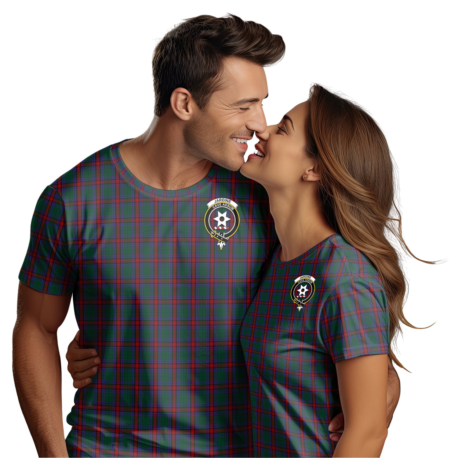 Jardine Dress Tartan T-Shirt with Family Crest - Tartan Vibes Clothing