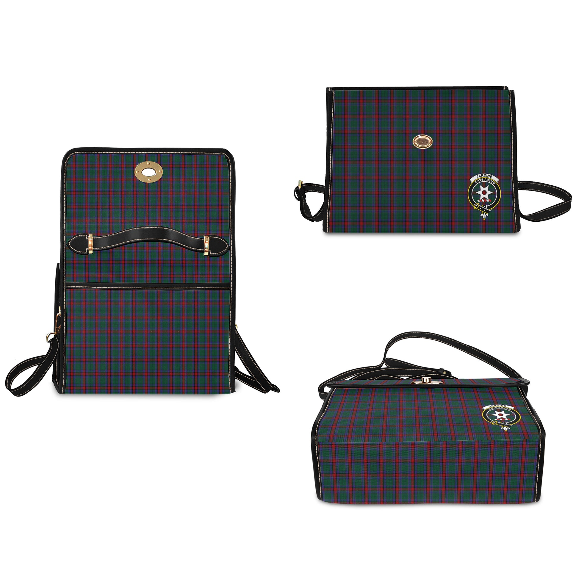 jardine-dress-tartan-leather-strap-waterproof-canvas-bag-with-family-crest