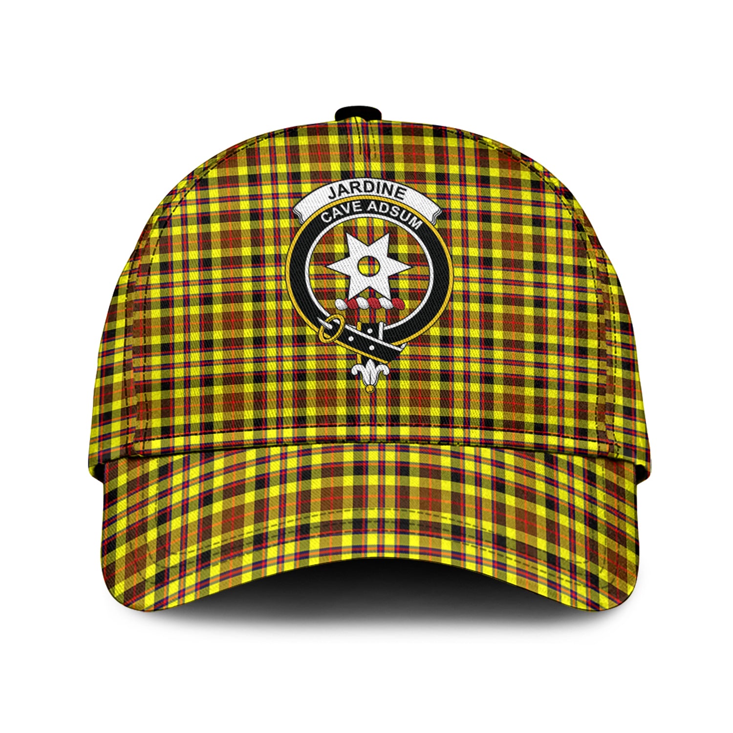 Jardine Modern Tartan Classic Cap with Family Crest Classic Cap Universal Fit - Tartan Vibes Clothing